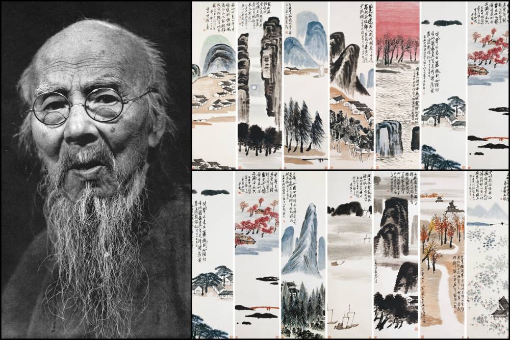 史上最貴近現代書畫！齊白石《山水十二條屏》拍出42億成最貴中國
